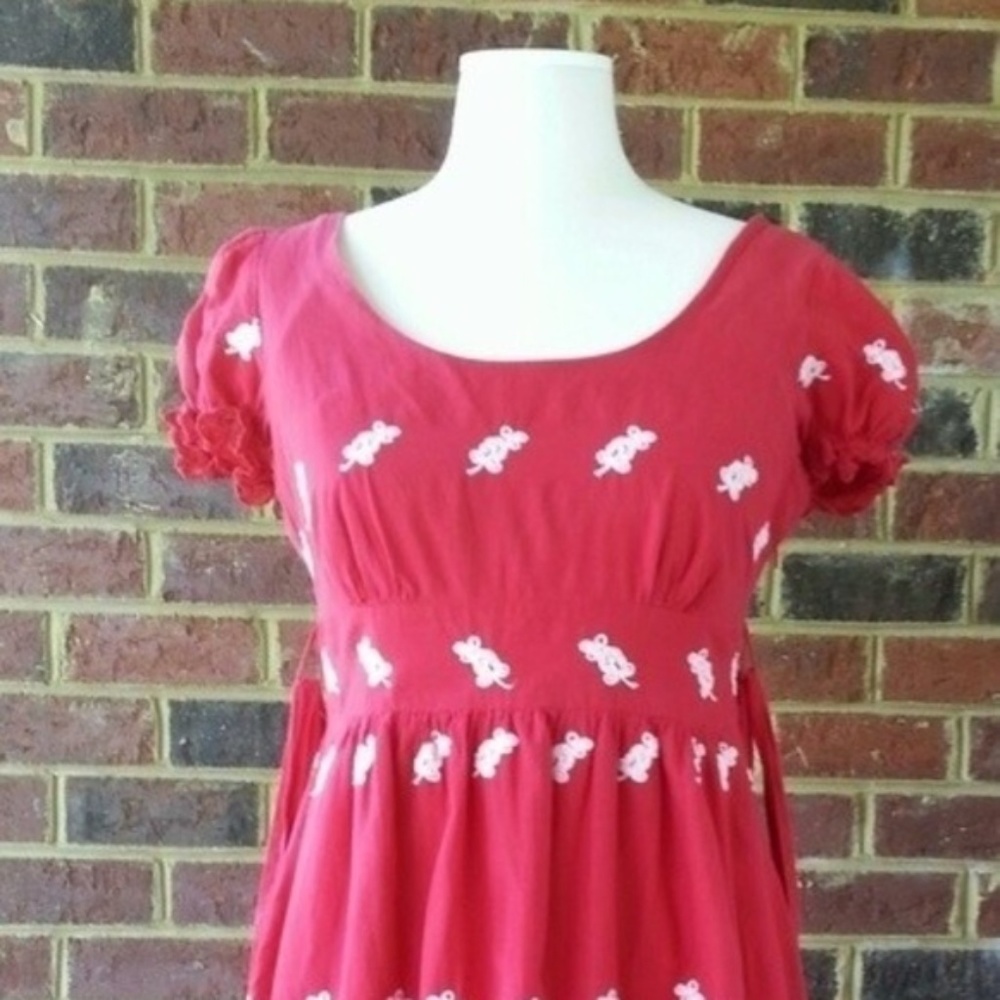 Forever21 Embroidered Fit And Flare Dress